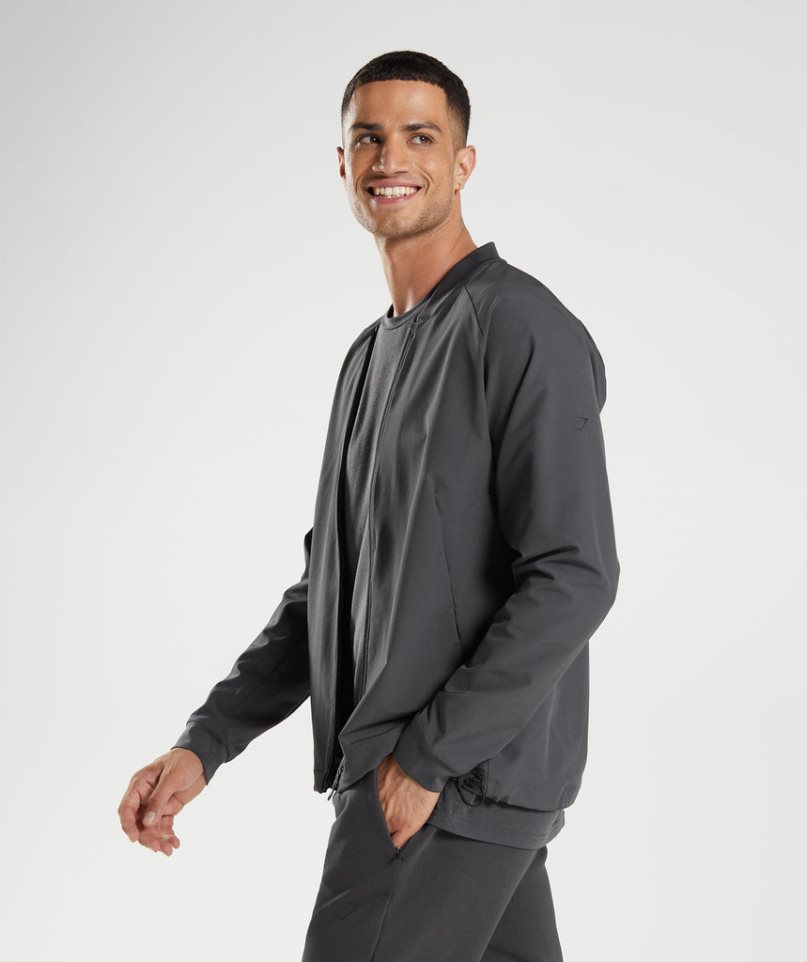 Men's Gymshark Studio Jackets Black | CA AD870N